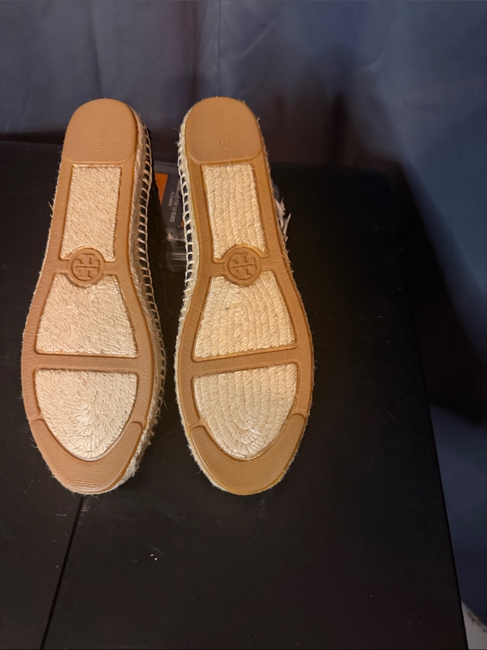 Tory Burch Black Sequin Espadrille Slip-Ons - Picture 4 of 6